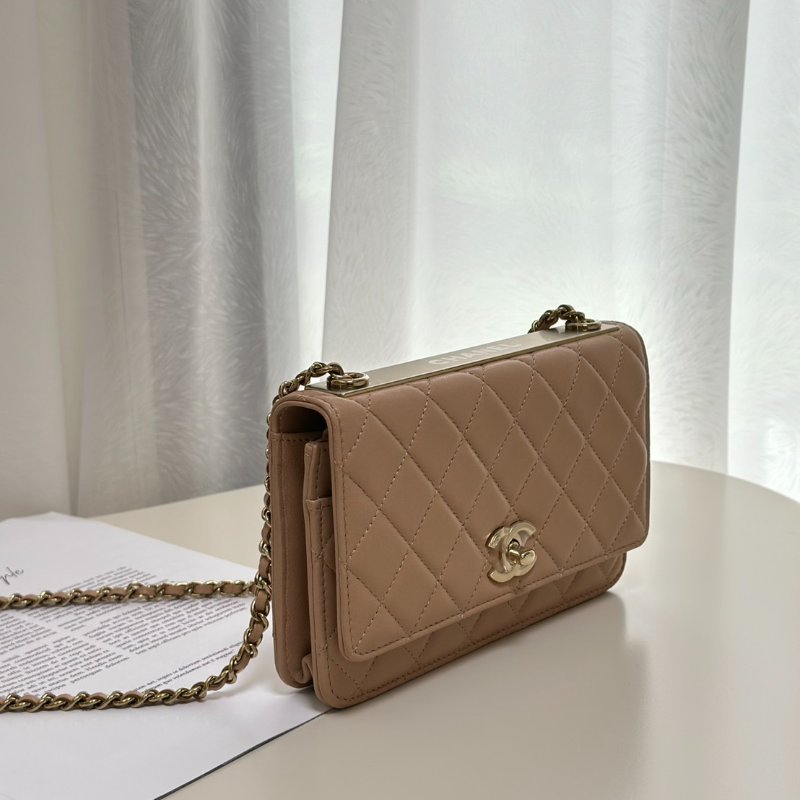 CHANEL 22S Trendy WOC - 奶茶金-2