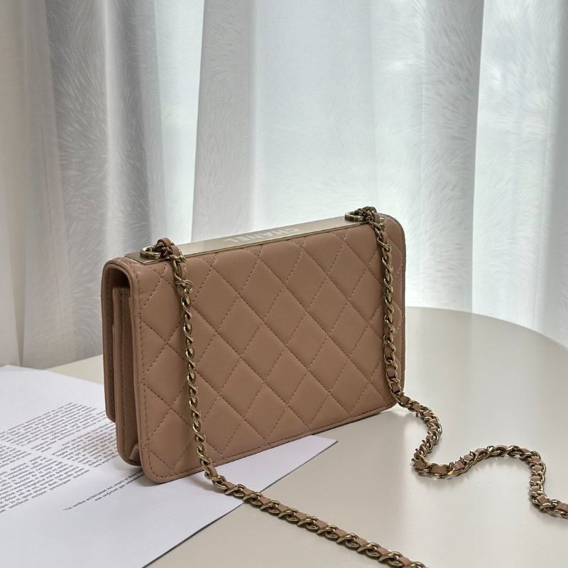 CHANEL 22S Trendy WOC - 奶茶金-6