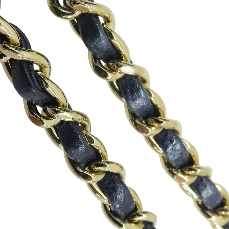 深藍色 荔枝紋 牛皮 Coco Handle Mini 肩背包【CHANEL 香奈兒】 AS2215-12