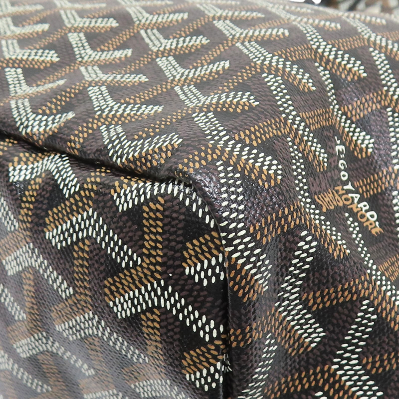 黑色 PVC塗層帆布 Saint Louis PM 托特包【GOYARD 高雅德】-10