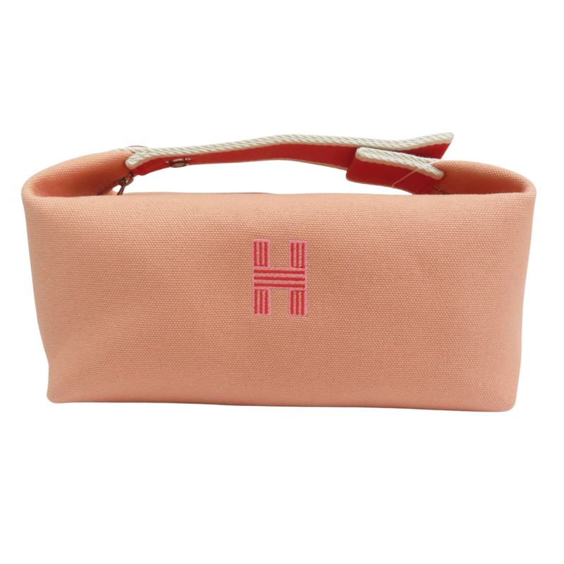 粉色 帆布 Bride A Brac 手提包【HERMES 愛馬仕】-0