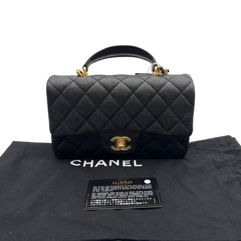 【美收精品】CHANEL 黑色荔枝紋肩背包 B-991【隔月月中將轉賣至日本 上架期限30天】-12
