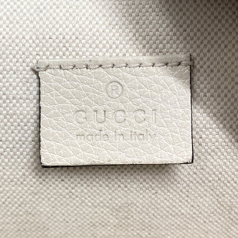 GUCCI 古馳 493869 皮革 胸/腰包 白色-9