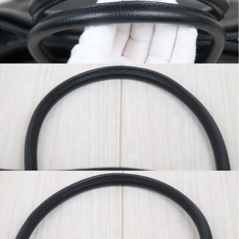 「JL精品代購」9新 Chanel 香奈兒Cerf托特包 黑銀通勤王-4