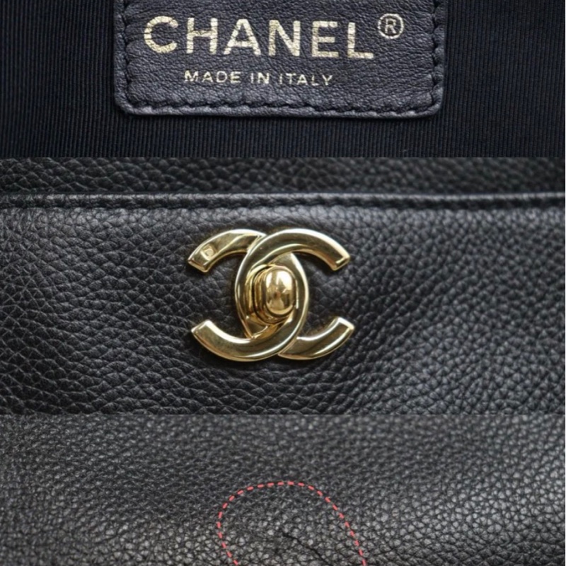 「JL精品代購」9新 Chanel 香奈兒Cerf托特包 黑銀通勤王-7