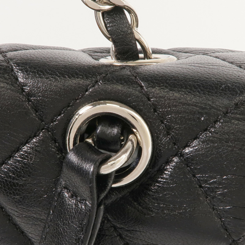 CHANEL 羊皮皮革Backpack銀扣背包-3