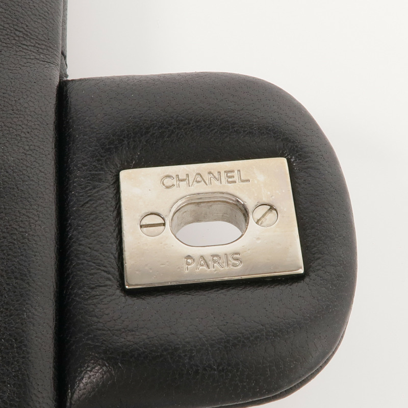 CHANEL 羊皮皮革Backpack銀扣背包-5