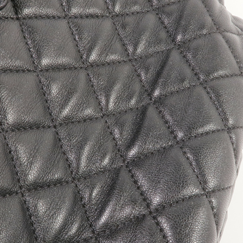 CHANEL 羊皮皮革Backpack銀扣背包-11