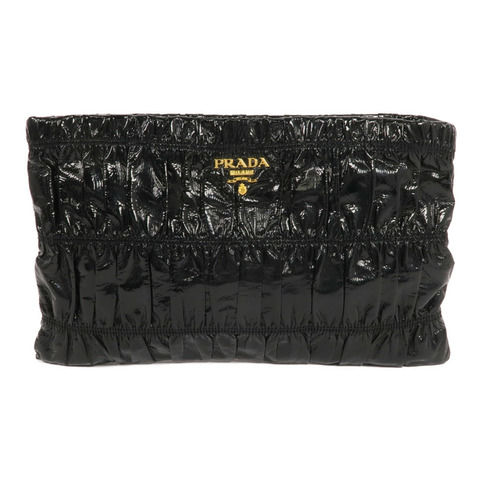 PRADA 漆皮皮革Clutch金扣手拿包