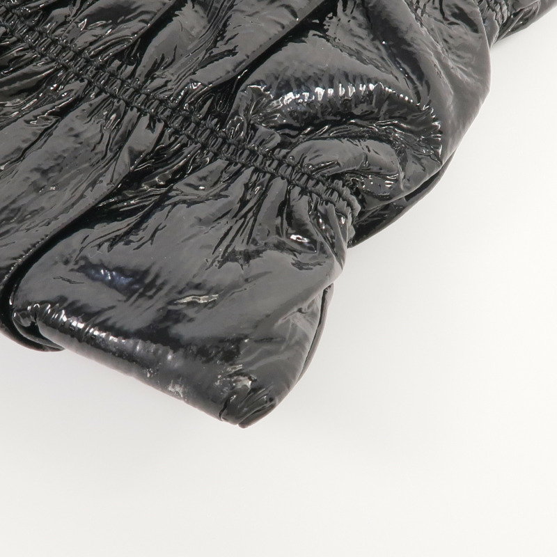 PRADA 漆皮皮革Clutch金扣手拿包-4