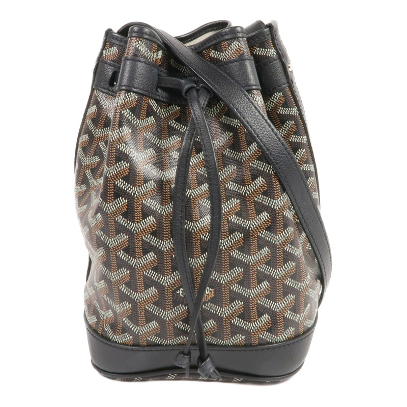 GOYARD 塗層帆布Petit Flot Bucket銀扣肩背袋-0