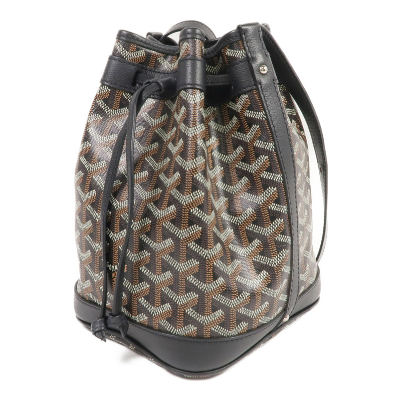 GOYARD 塗層帆布Petit Flot Bucket銀扣肩背袋-2