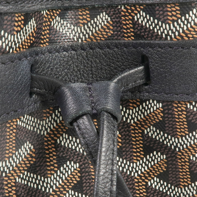 GOYARD 塗層帆布Petit Flot Bucket銀扣肩背袋-10