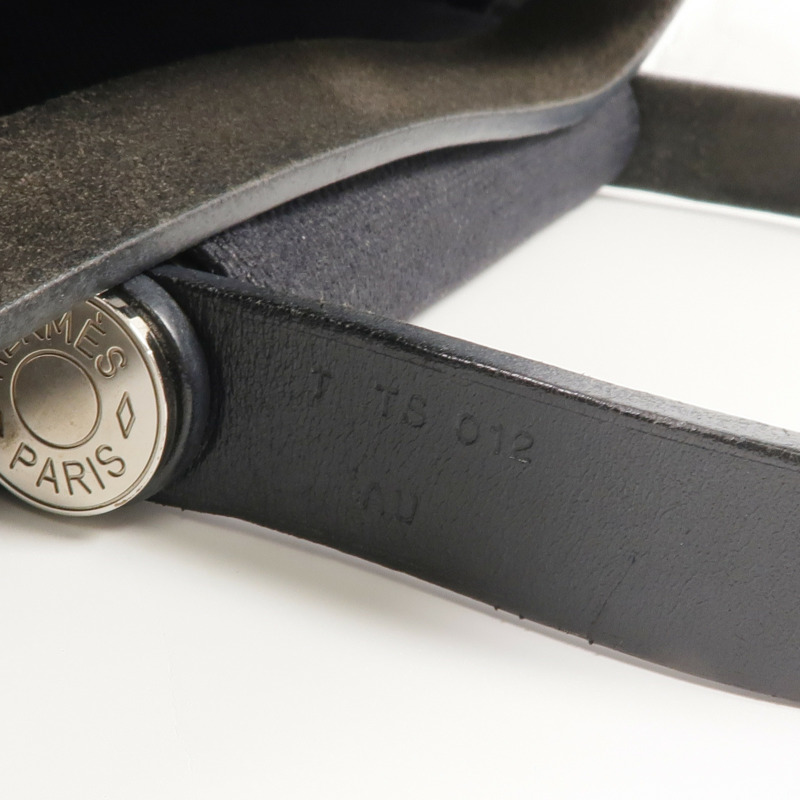 HERMES 帆布Cabag Pm銀扣手挽肩背兩用袋Noir-11