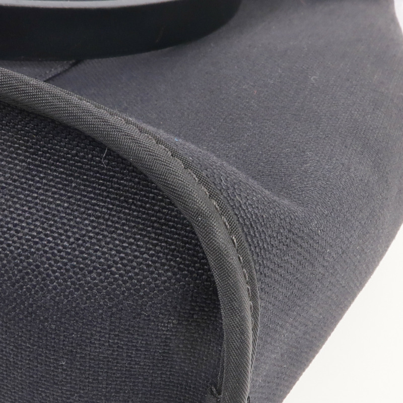 HERMES 帆布Cabag Pm銀扣手挽肩背兩用袋Noir-13