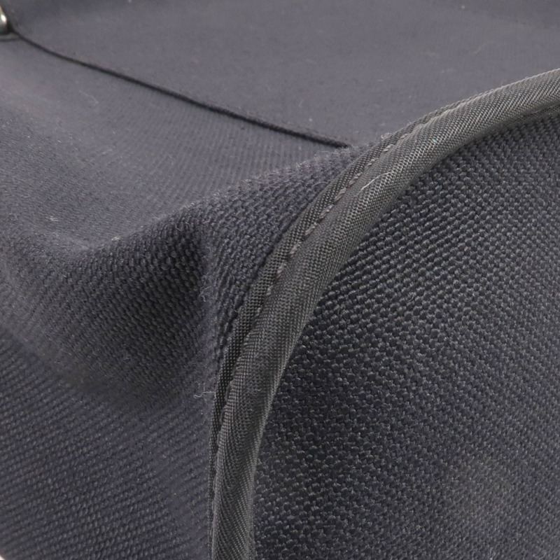 HERMES 帆布Cabag Pm銀扣手挽肩背兩用袋Noir-14