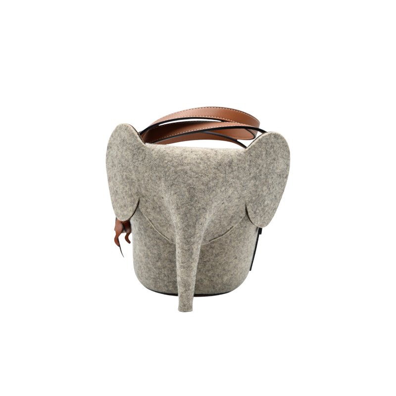 LOEWE灰色毛氈大象托特包-1