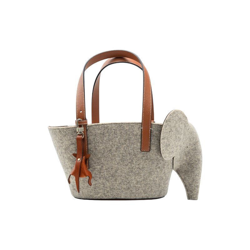 LOEWE灰色毛氈大象托特包-2