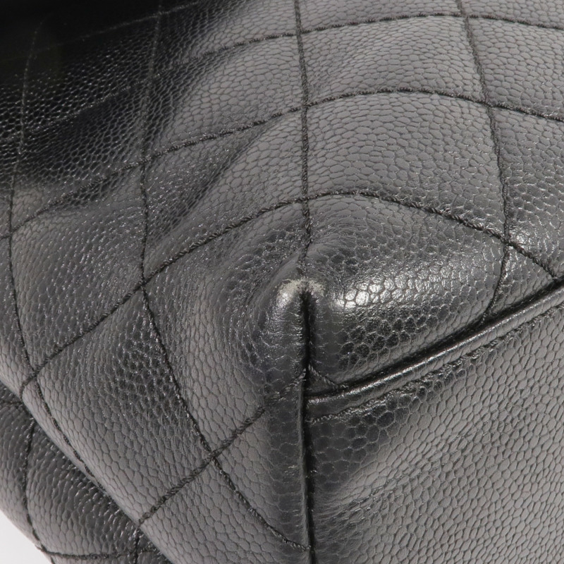 CHANEL 牛皮皮革Vintage Handbag銀扣手挽袋-6