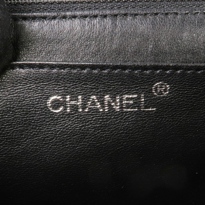 CHANEL 牛皮皮革Vintage Handbag銀扣手挽袋-14