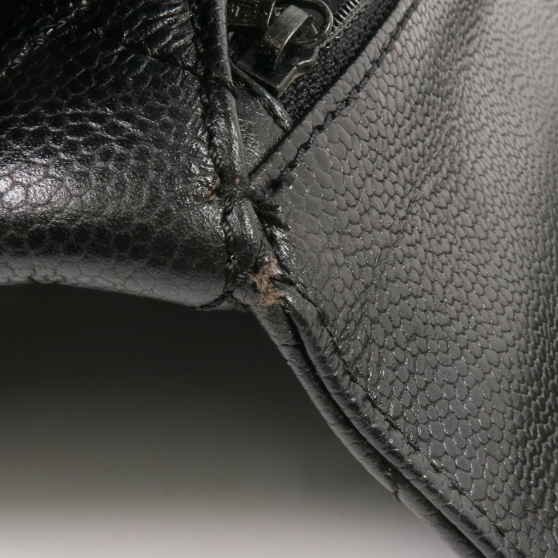 CHANEL 牛皮皮革Vintage Handbag銀扣手挽袋-19