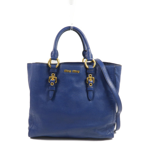 Miu Miu 牛皮皮革2 Way Shoulder金扣手挽肩背兩用袋