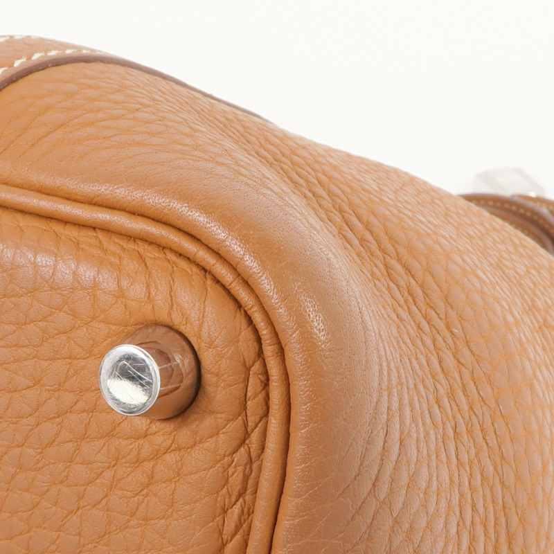 HERMES Clemence皮革Picotin PM銀扣手挽袋Gold-5