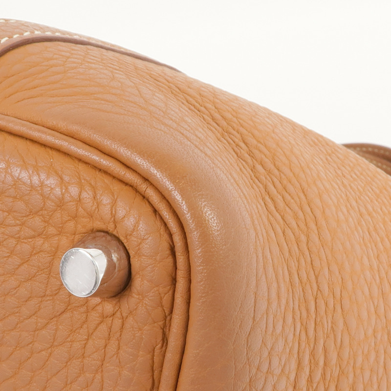 HERMES Clemence皮革Picotin PM銀扣手挽袋Gold-7