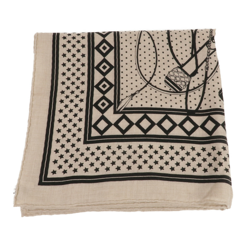 HERMES 羊絨/絲質Scarf 140圍巾-2