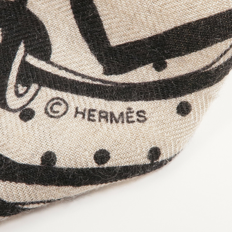 HERMES 羊絨/絲質Scarf 140圍巾-10