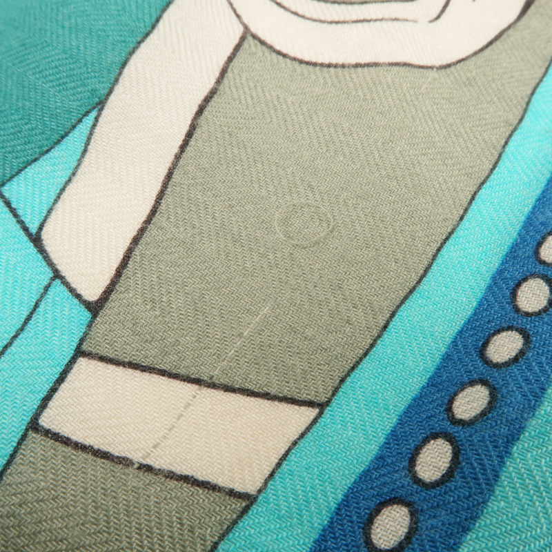 HERMES 羊絨/絲質Scarf圍巾-8