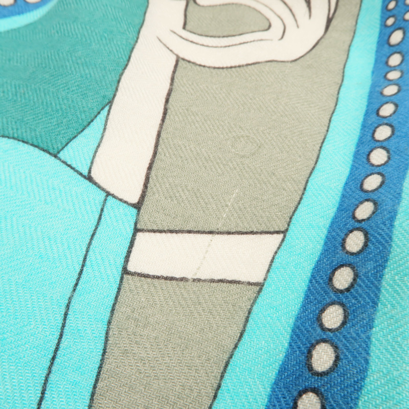 HERMES 羊絨/絲質Scarf圍巾-9