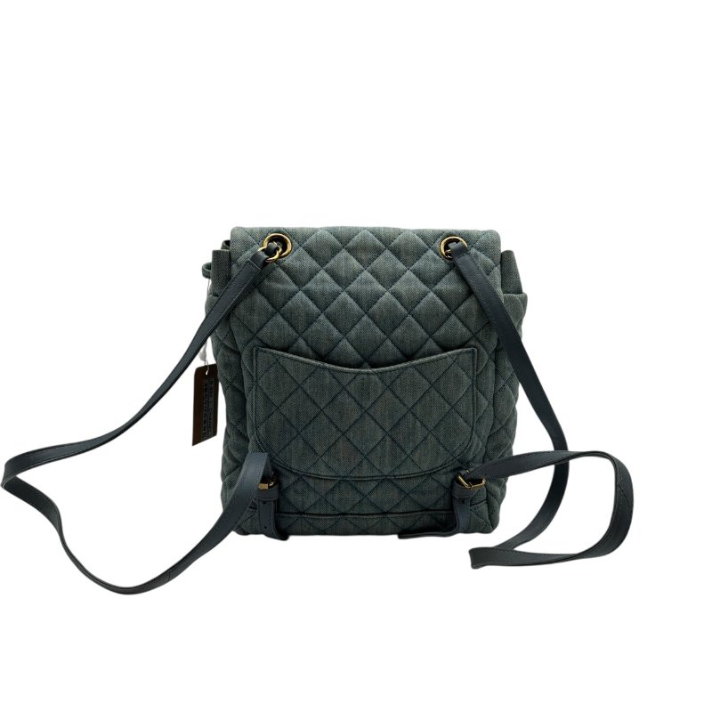 【美收精品】CHANEL 淺藍色牛仔布後背包 B-993【隔月月中將轉賣至日本 上架期限30天】-1