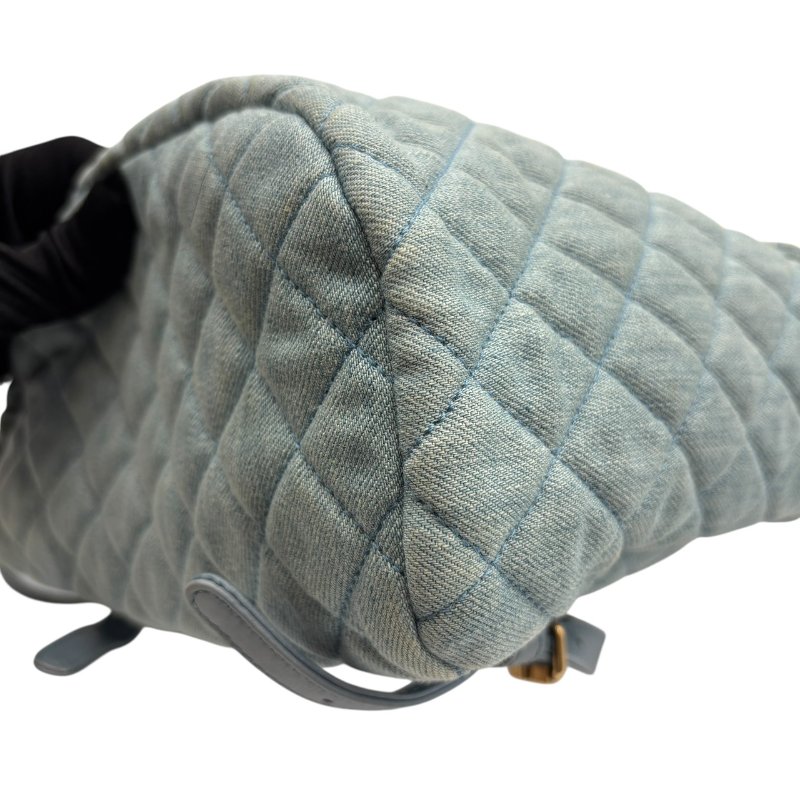 【美收精品】CHANEL 淺藍色牛仔布後背包 B-993【隔月月中將轉賣至日本 上架期限30天】-6