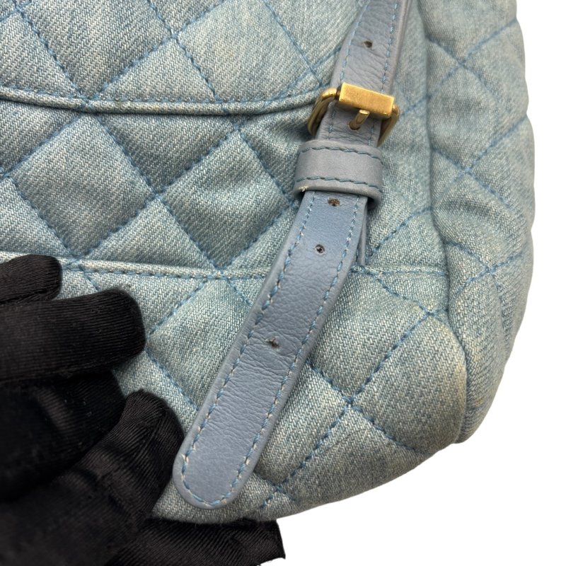 【美收精品】CHANEL 淺藍色牛仔布後背包 B-993【隔月月中將轉賣至日本 上架期限30天】-10