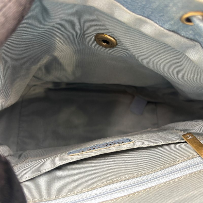 【美收精品】CHANEL 淺藍色牛仔布後背包 B-993【隔月月中將轉賣至日本 上架期限30天】-12