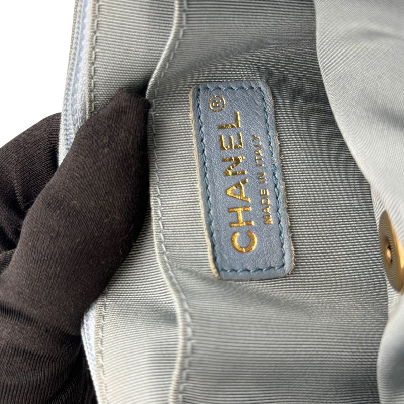 【美收精品】CHANEL 淺藍色牛仔布後背包 B-993【隔月月中將轉賣至日本 上架期限30天】-17