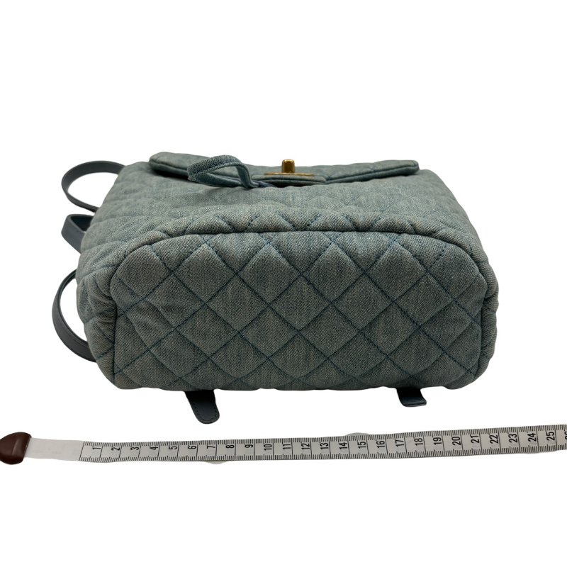 【美收精品】CHANEL 淺藍色牛仔布後背包 B-993【隔月月中將轉賣至日本 上架期限30天】-18