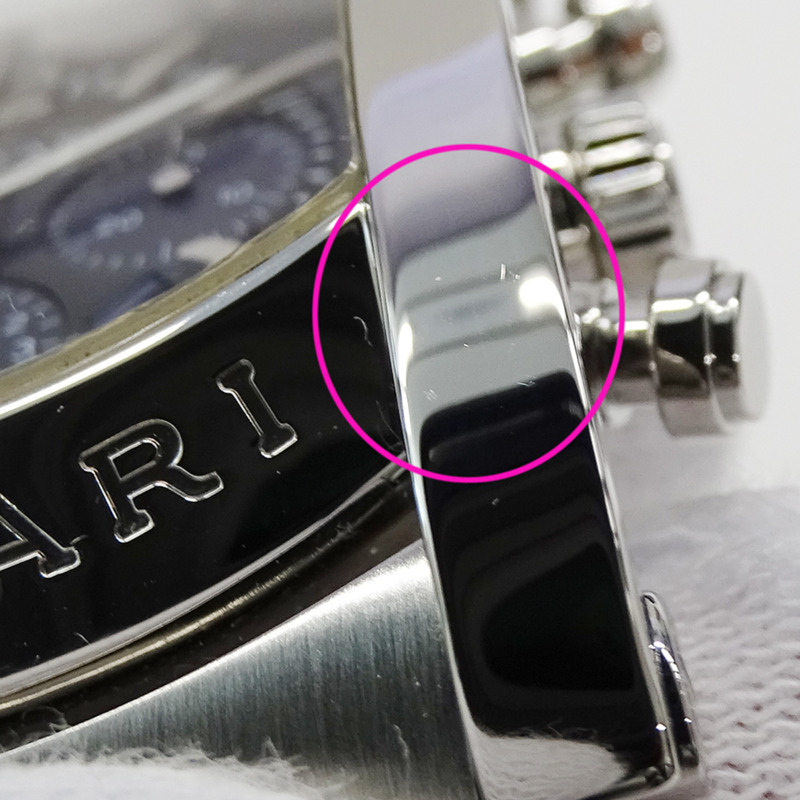 寶格麗男士Assioma系列自動計時腕錶，不鏽鋼材質，AA44SCH，銀色/海軍藍，拋光處理-12