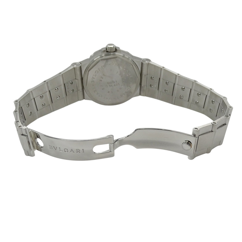 寶格麗 Diagono Sport Date 自動男士腕錶，不鏽鋼材質，LCV35S，銀/黑色，拋光處理-3