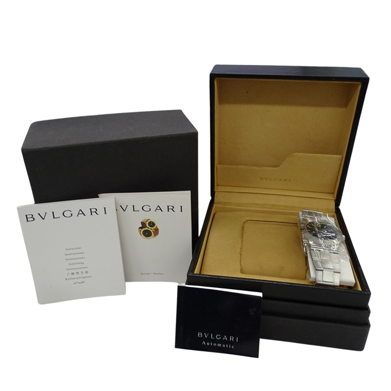 寶格麗 Diagono Sport Date 自動男士腕錶，不鏽鋼材質，LCV35S，銀/黑色，拋光處理-7