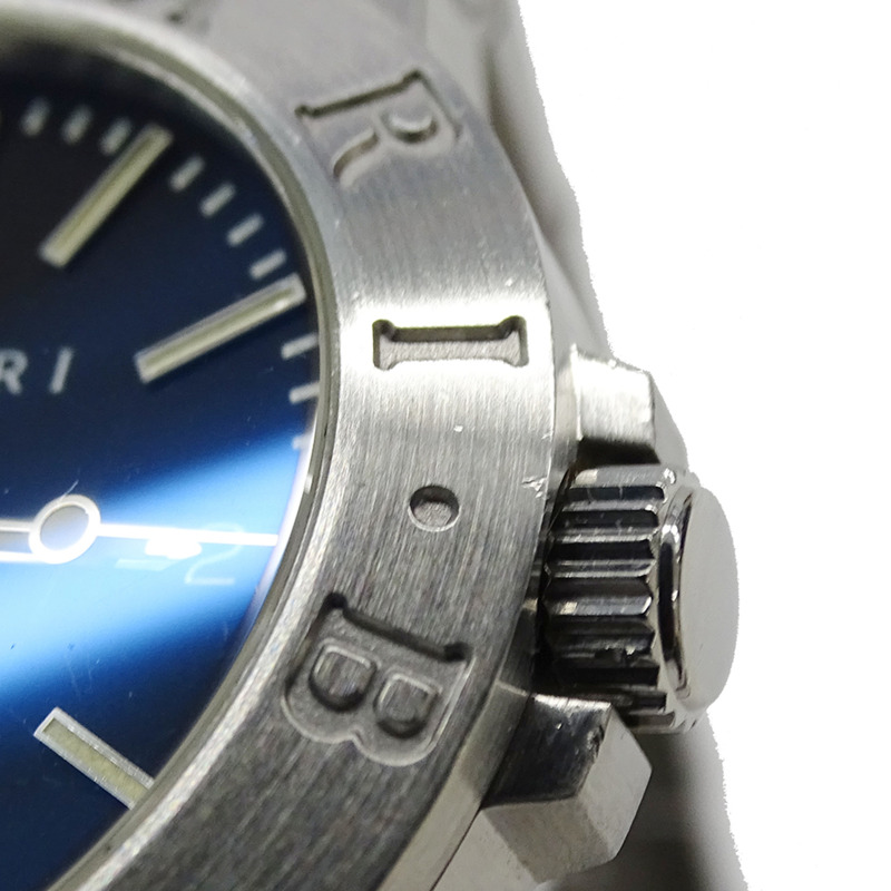 寶格麗 Diagono Sport Date 自動男士腕錶，不鏽鋼材質，LCV35S，銀/黑色，拋光處理-9