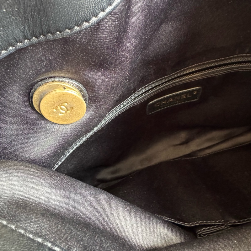 chanel黑色毛毛金鏈單肩包  超美✨✨-14