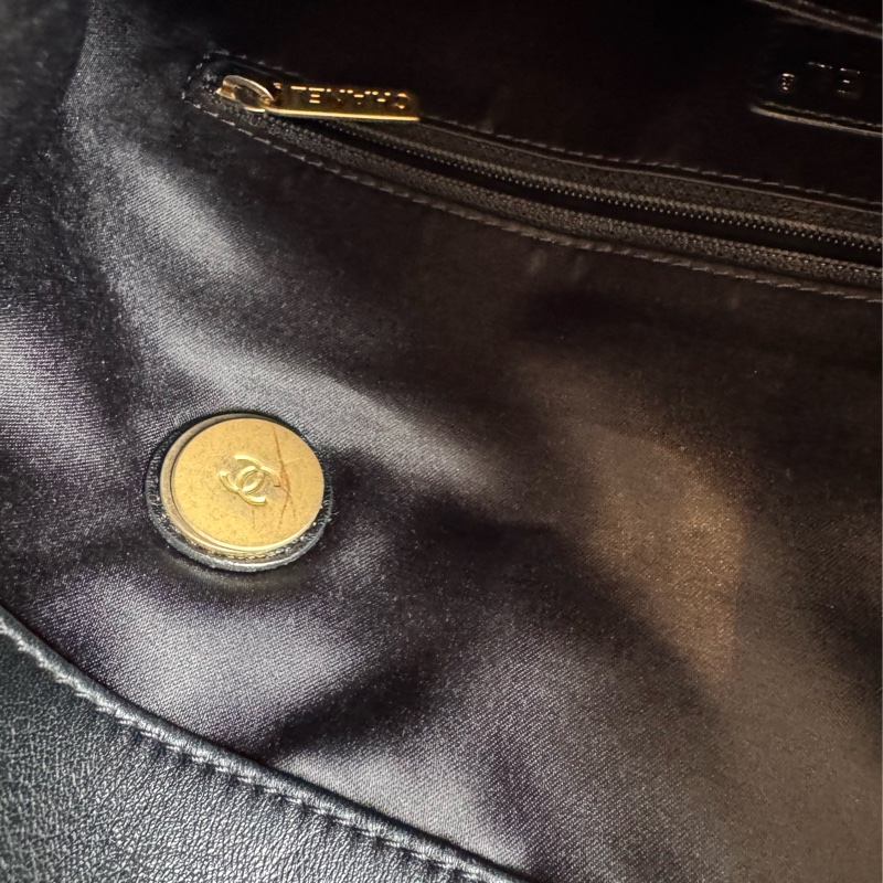 chanel黑色毛毛金鏈單肩包  超美✨✨-19