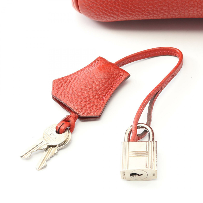 愛馬仕 Birkin 25 手提包，Togo 皮革，紅色，二手，女士，帶五金配件。-4