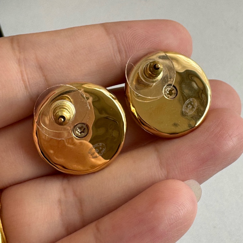 chanel金圓形珍珠雙C耳環  超級貴氣✨✨-7