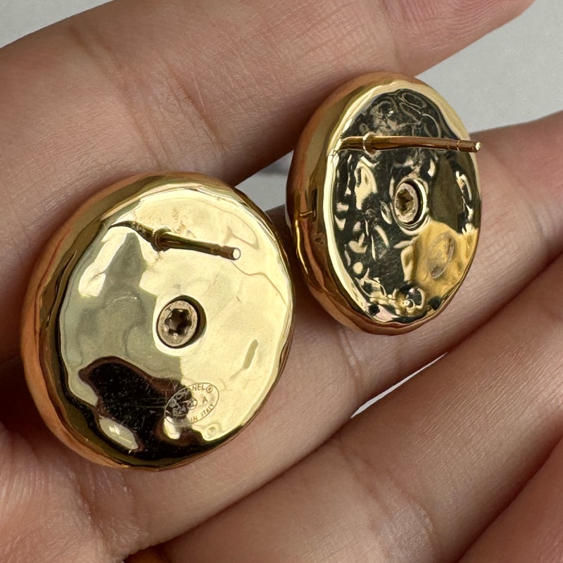 chanel金圓形珍珠雙C耳環  超級貴氣✨✨-8