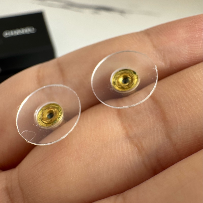 chanel金圓形珍珠雙C耳環  超級貴氣✨✨-13