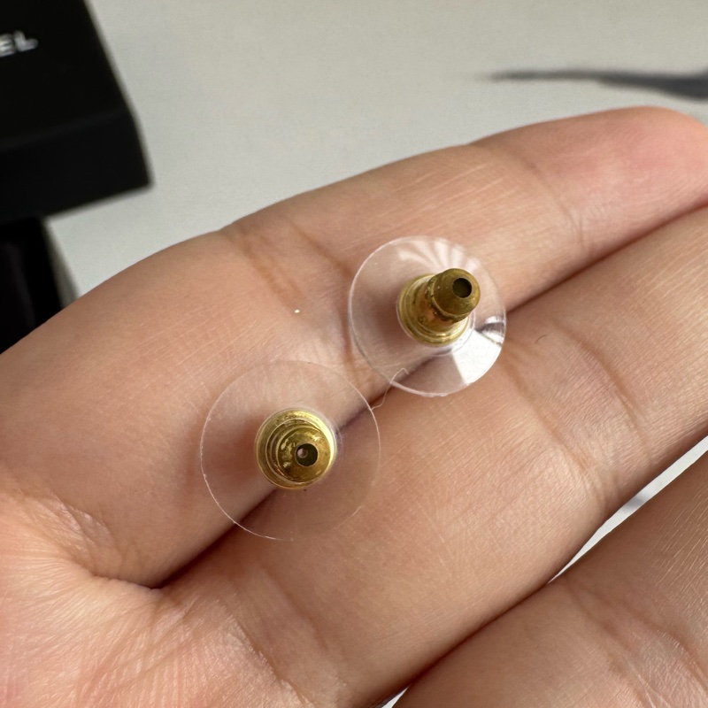 chanel金圓形珍珠雙C耳環  超級貴氣✨✨-14