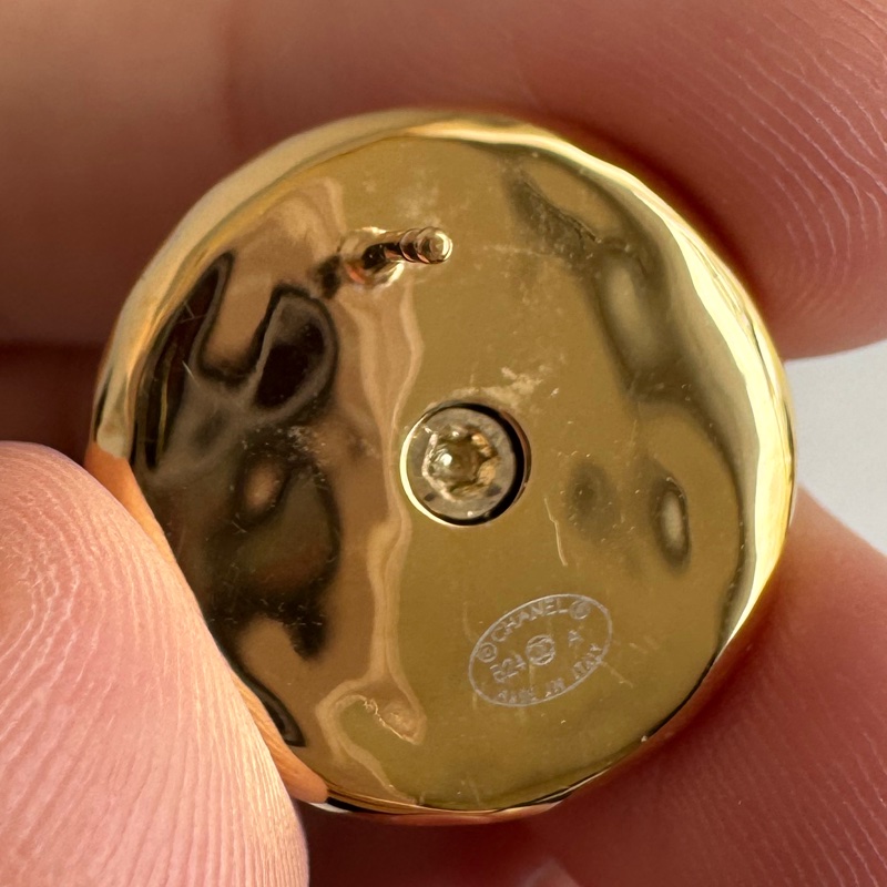 chanel金圓形珍珠雙C耳環  超級貴氣✨✨-20